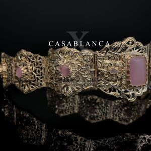 Marokkaanse Riem Mdamma Goud Roze - Nalya - Image 3