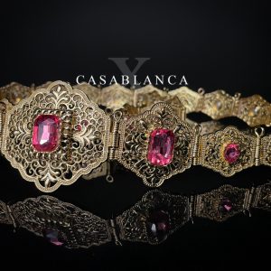 Fuchsia Gouden Mdamma Riem - Yada - Image 2