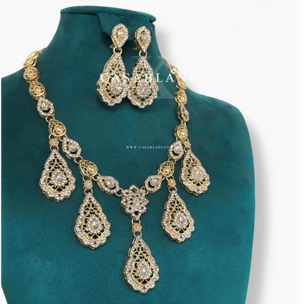 Golden Moroccan Necklace Set - Mazia - Image 3