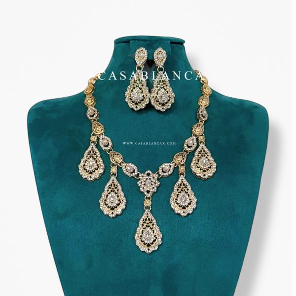 Golden Moroccan Necklace Set - Mazia - Image 2