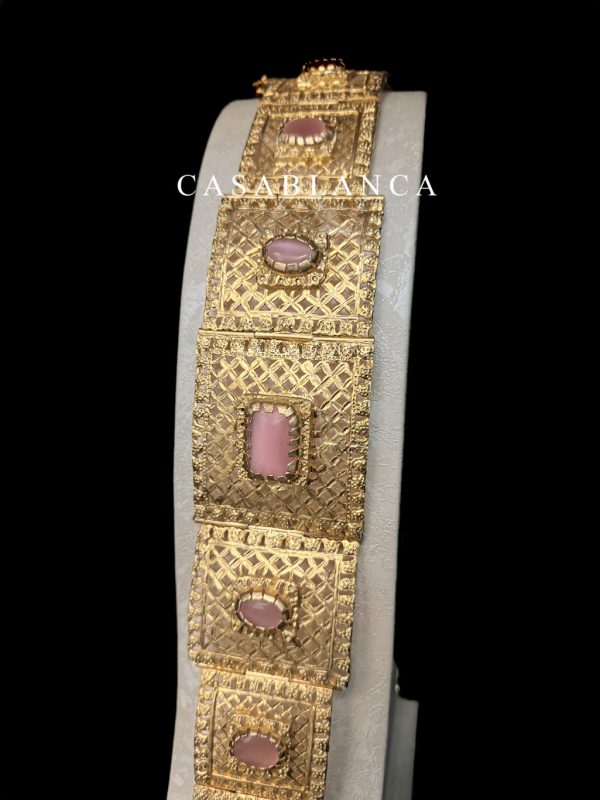 Ceinture dorée Mdamma rose – Boata – Image 2